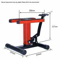 Support de moto à plateforme articulé pour motocross, enduro, avec revêtement pour vis, niveleuse de guidon, poignée en caoutchouc rembourré et ciseaux de levage pour réparations en atelier