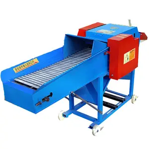 Wet and dry silage cutter conveyor belt feeding grass cutter straw chopper / hay straw chopping cutting shredding machine