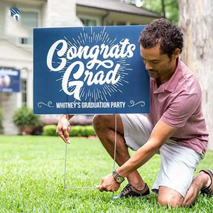 Personnalisé Extérieur 18x24 Campagne Électorale Politique Entreprise Promotionnel Panneaux de Jardin PP Matériel H-Stakes Coupe Impression Inclus - Product Image 4