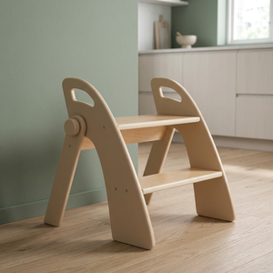 Torre de Aprendizaje Plegable de Madera Maciza Moderna para Niños Pequeños, Taburete Auxiliar de Cocina para Apartamentos, Almacenes y Gimnasios - Product Image 4