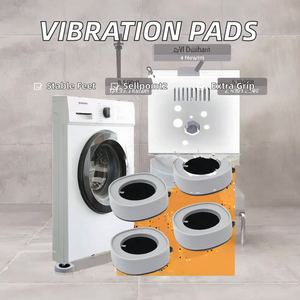 4 coussinets <span class=keywords><strong>anti</strong></span>-vibrations pour <span class=keywords><strong>lave</strong></span>-<span class=keywords><strong>linge</strong></span>, pieds <span class=keywords><strong>anti</strong></span>-vibrations auto-adhésifs en PVC, <span class=keywords><strong>support</strong></span> en caoutchouc pour sèche-<span class=keywords><strong>linge</strong></span> - Product Image 3