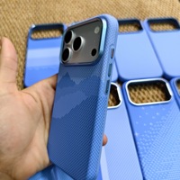 Coque de protection magnétique 2-en-1 en PC rigide avec texture fibre de carbone pour iPhone 18 17 Pro Max, antichoc et couverture intégrale