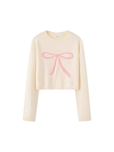 <span class=keywords><strong>AliExpress</strong></span> Cross-border Fashion All-match American Style Winter New Arrival Vintage Front Women's Shoulder Pullover Sweater 100% - Product Image 2