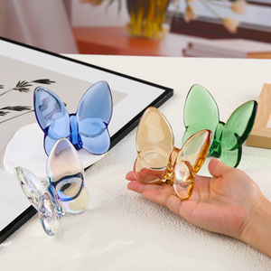 New Design Wholesale Crystal Flying Butterfly Decorations for Party High-End Glass Animal <strong>Figure</strong> With Gift Box Crystal Ornaments - Product Image 2
