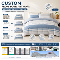 Ensemble de literie personnalisé OEM ODM, housse de couette personnalisée, linge de lit, broderie personnalisée, logo, motif, couleur, taille, literie à marque privée