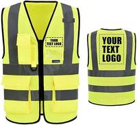 Veste réfléchissante ml, costume de nettoyage personnalisé, jogging, gilet de course, réfléchissant en pvc, maille réfléchissante, avec poche