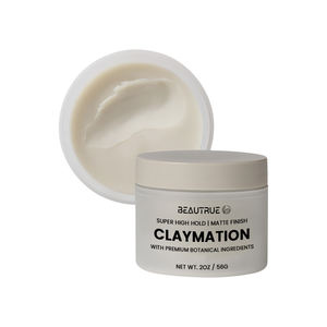 Cera para el Cabello Barber <span class=keywords><strong>Hair</strong></span> Wax Custom <span class=keywords><strong>Hair</strong></span> Claymation Premium para Hombre, Cera para Peinar con Fijación <span class=keywords><strong>S</strong></span>úper Alta y Acabado Mate, Cera Híbrida - Product Image 1