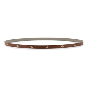 Ceinture en cuir PU brodée à quatre feuilles, largeur 2,8 cm, pour femmes, ceintures tendance - Product Image 1