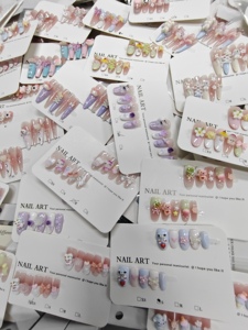 Uñas Postizas Hechas a Mano de Alta Calidad, Descuento por Tiempo Limitado, Uñas Postizas de Lujo con Estética de Punta Francesa y Ojo de Gato - Product Image 4