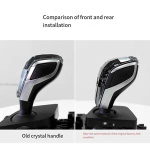 Pommeau de levier de vitesses en cristal pour <span class=keywords><strong>BMW</strong></span> <span class=keywords><strong>Série</strong></span> <span class=keywords><strong>1</strong></span> 2 3 4 5 6 7 X Z |   Housse en cuir + cristal style M3 |   Accessoire de remplacement pour pommeau de levier de vitesse - Product Image 5