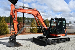 Maravillosa condición precio barato de segunda mano 8T pequeña excavadora Japón KUBOTA excavadora de orugas hidráulica usada al por mayor - Product Image 3