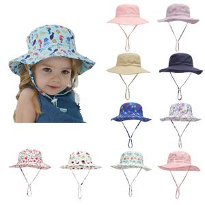 Sombrero de Sol para bebé, protección UV, gorras de playa transpirables para exteriores para niños pequeños, sombrero de cubo de sublimación infantil con cordón para niñas y niños - Product Image 1