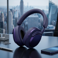Audífonos Over-Ear Cómodos y Extensibles con Sonido Estéreo Nítido, Auriculares Inalámbricos BT 6.0, Cancelación Activa de Ruido, Gran Venta