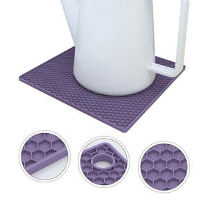 Tapis de <span class=keywords><strong>table</strong></span> en silicone nid d'abeille résistant à la chaleur, support à <span class=keywords><strong>fondue</strong></span> et sous-verre en argile pour la cuisine à domicile, ustensiles de cuisine - Product Image 2