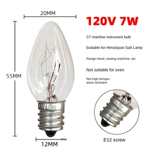 C7 Machine Instrument petite <span class=keywords><strong>ampoule</strong></span> halogène E14/E12 capot en verre 220V 10W & 110V 7W Machine à coudre lampe en cristal de sel - Product Image 4