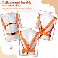 Sangles de traction double poitrine Qishang Deer Drag, orange, réglables, en sangle polyester haute résistance pour la chasse