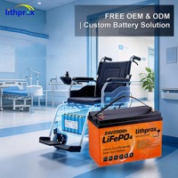 Batterie pour fauteuil roulant médical 24V200AH 4.8KWh Lithium Fer Phosphate LFP, charge rapide et équilibrée, pour mobilité médicale, certifiée UL CE