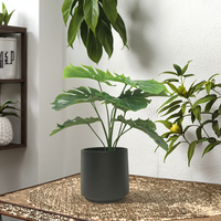 Pot bunga bulat tinggi mewah Modern, pot dekoratif dipertebal plastik dalam ruangan & luar ruangan populer ukuran besar untuk kamar bayi & Taman