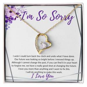 UIONEN Craft DIY 511 Collar de Corazón de Cobre con Tarjeta de Mensaje Personalizado - Regalo de Reparación de Relaciones y Aplicaciones de Perdón para Enamorados - Product Image 2