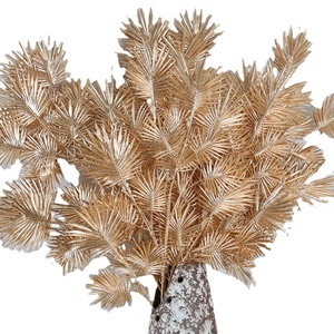Flores Artificiales de Eucalipto en Tono Dorado, Decoración para Bodas, Arreglo Floral Realista de Plástico - Product Image 5