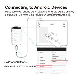 Tablette graphique numérique Huion HS64 8192 niveaux de pression 5080 LPI, tablette à <span class=keywords><strong>dessin</strong></span> originale avec stylet - Product Image 5