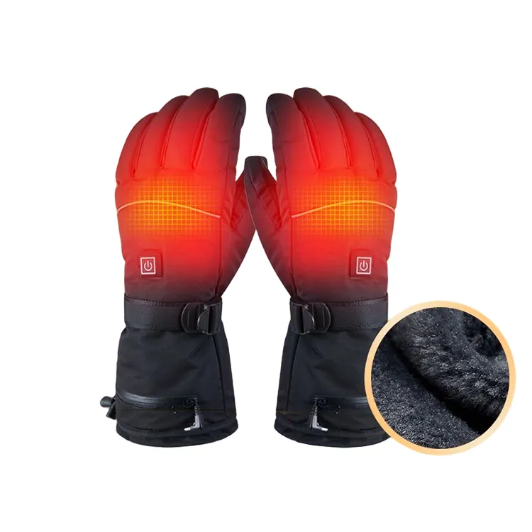 Waterproof Windproof Electric Heated Thermal Gloves with Touch Screen Finger for Workout