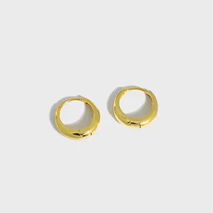 Anting-Anting Lingkaran Perak 925 Mewah Perhiasan Anting-Anting Lingkaran Emas 925 Kecil Kustom untuk Wanita
