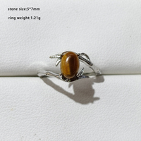 Bague en pierre naturelle grenat, améthyste, œil de tigre pour femme, bague pour homme, ajustable, plaqué cuivre, argent, cadeau