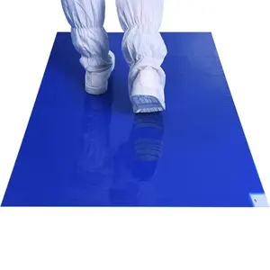 Nhà máy cung cấp 30 lớp phòng sạch dùng một lần kháng khuẩn peelable màu xanh PE phim tầng dính mat