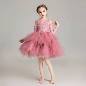Vestidos de Princesa de Encaje Maxi sin Mangas con Capas para Niñas, Ideales para Bodas, Fiestas Formales y Cumpleaños, Ecológicos, Transpirables, Blancos y Rosas - Product Image 5