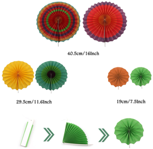 フィエスタパーティーバナー旗紙ファンホオジロ渦巻きポンポンドットGarland Mexico Taco <span class=keywords><strong>Cactus</strong></span> Pinataカップケーキトッパー装飾 - Product Image 4