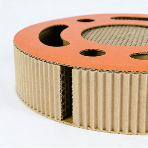 Arranhador de Gato Moderno para Interior, Brinquedo Interativo Simples para Gatos, Arranhador de Papelão para Gatinhos com Catnip - Product Image 4