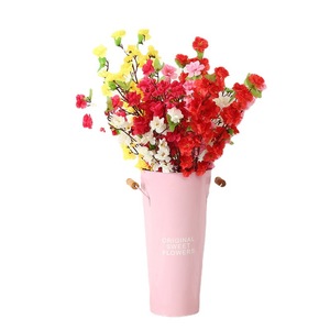 Centros DE MESA DE BODA Rosa artificial promocional 63cm Rama corta pequeña 3 ramas flor de cerezo de melocotón - Product Image 2