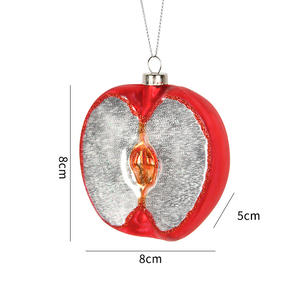 Vari dipinti di frutta decorazione appesa natale appesa Apple pera Design creativo unico cofanetto personalizzato ornamenti - Product Image 6