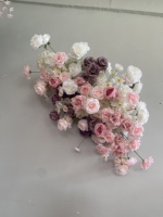 Orangefarbene und Rosa Blumen für Bühnendekoration, Florale Tischdekoration, Künstliche Blumenarrangements für Hochzeit und Babyparty-Hintergrund