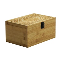 Boîte à bijoux en bois, boîte à thé, organisateur de luxe en bambou, petite boîte en bois