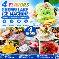 Nouvelle conception, machine à glace pilée coréenne pour quatre saveurs, machine à glace pilée au lait, machine à glace pilée Bingsu