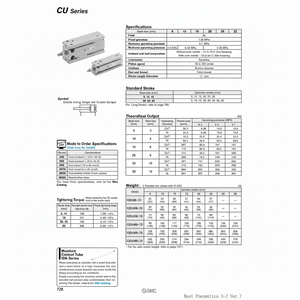 Pièces pneumatiques de CDU20-80D de cylindre de montage libre de SMC Pneumatics - Product Image 1