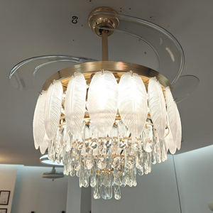 Ventilador de Techo de Lujo de 42 Pulgadas, Ventilador de Techo Retráctil de 72 W con Luz, 4 Aspas para Dormitorio, Sala de Estar, Ventiladores de Techo LED para Dormitorio - Product Image 4