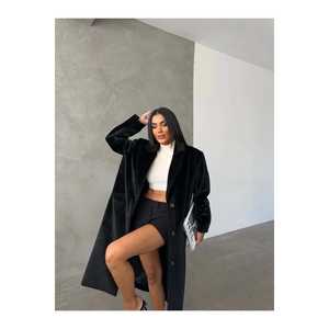 Manteau en velours pour femme Thai Feather, manches longues, élégant, chaud pour l'hiver, taille S L - Product Image 5