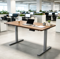 Meubles de bureau de luxe OEM ODM, bureau électrique réglable en hauteur avec double moteur, bureau debout motorisé, cadre de bureau