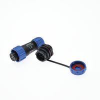 Prise d'aviation sans soudure OEM prise industrielle câble bout à bout Weipu câble électrique fileté étanche 5 broches connecteur SP en plastique