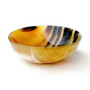 Attrape-rêves en corne de buffle polie, jaune et noir rayé, écologique, fait main, décoration de mariage, cadeau, décoration d'intérieur - Product Image 1