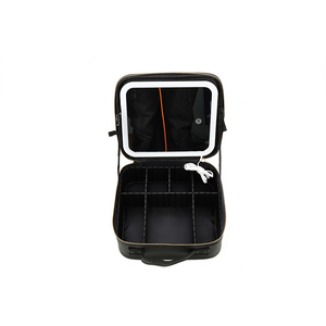 ZENOS High Quality <b>LED</b> <b>Mirror</b>-equipped <b>Makeup</b> Bag for Women Portable Multi-zone Storage Bag - Product Image 4