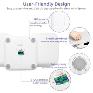 Nouvelle conception 2026 – Pèse-personne électronique 2-en-1 pour bébés, enfants, animaux domestiques et adultes, capacité 180 kg, avec plateau amovible, précision 0,001 kg - Product Image 4