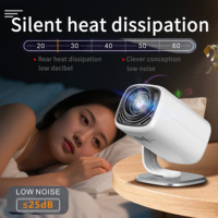 Mini projecteur portable pour la maison, compatible avec Android 13.0, LED 4K, 720P HD, rotatif, avec support et haut-parleurs intégrés