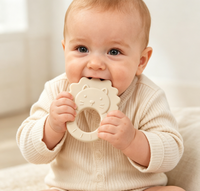 Anneau de dentition en silicone personnalisé en forme de lion, anneau de dentition souple de qualité alimentaire, jouet à mâcher ergonomique sans BPA pour soulager les bébés pendant la dentition