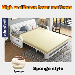 Sofá <span class=keywords><strong>Cama</strong></span> Tapizado <span class=keywords><strong>Grande</strong></span> Tipo Lounge Multiusos Tamaño King para Sala de Estar Color Negro - Product Image 5