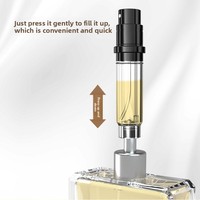 Carafes à parfum Bouteille de 5ml Portable Vide Pulvérisation Atomiseur en aluminium Récipient de liquide rechargeable
