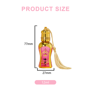 Flacons de parfum vides OEM 12 ml, style arabe, en verre métallisé or <span class=keywords><strong>rose</strong></span>, flacons de parfum de Cologne, élégants et haut de gamme - Product Image 6